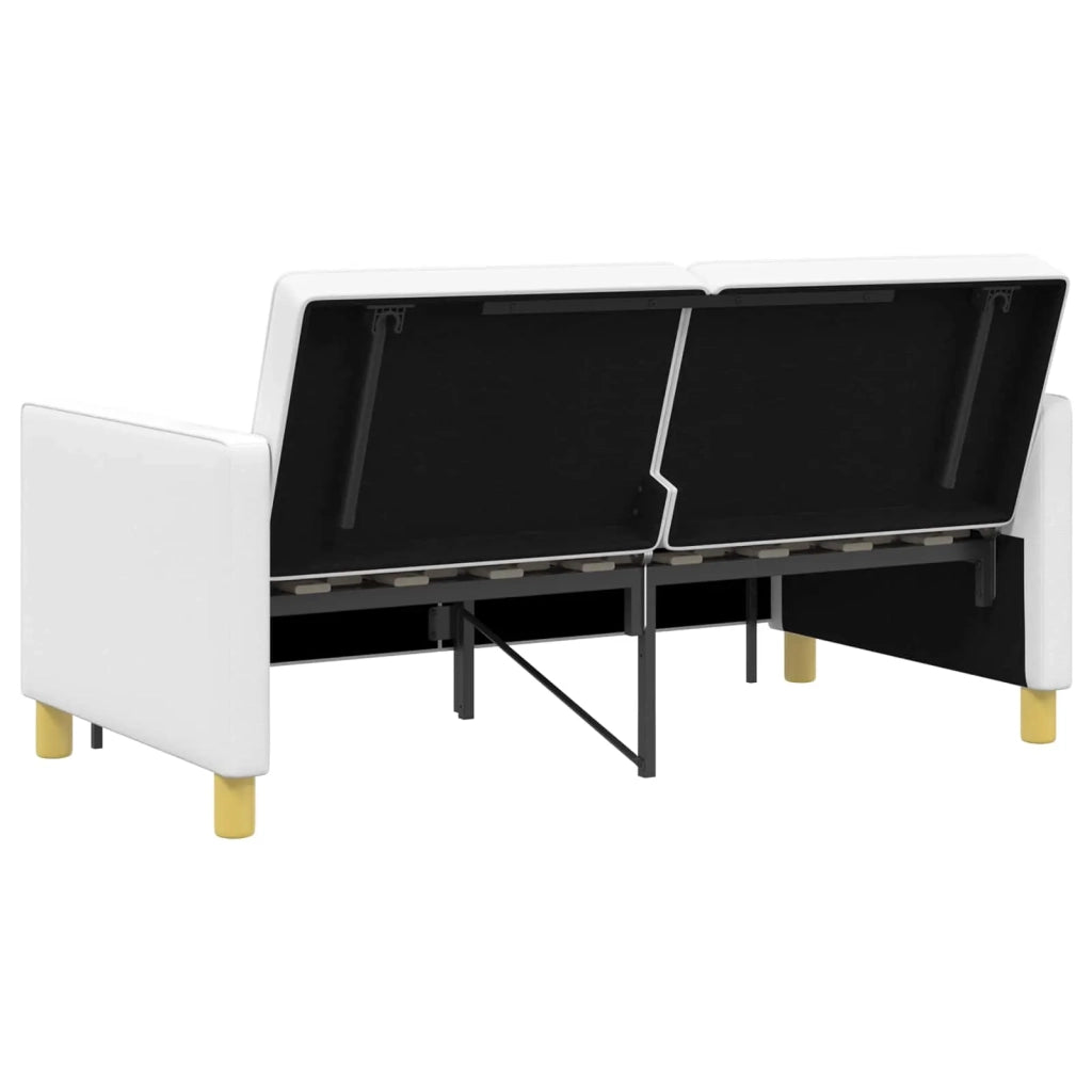 Divano Letto Estraibile Bianco Tessuto