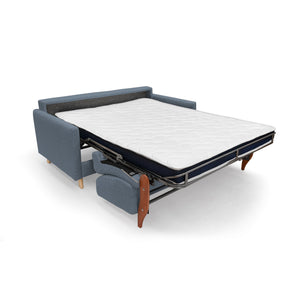 Edgar Divano letto matrimoniale in tessuto felis impermeabile T03 200 cm (mat. 160x197) blu