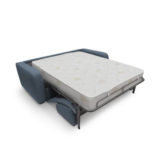 Duna Divano letto matrimoniale con materasso 20 cm in tessuto impermeabile T03 195 cm (mat. 140x197) blu