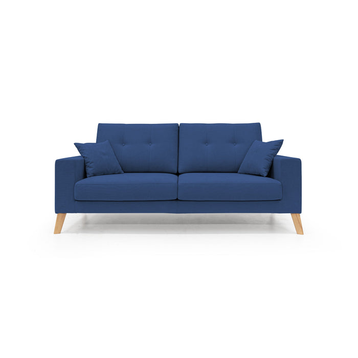 Danish Divano moderno in tessuto morbido impermeabile T02 146 cm blu