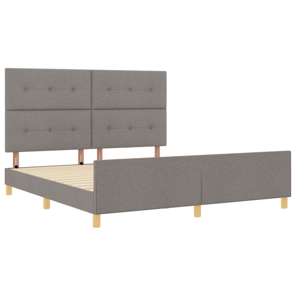 Struttura letto  Tortora 180x200 cm Tessuto