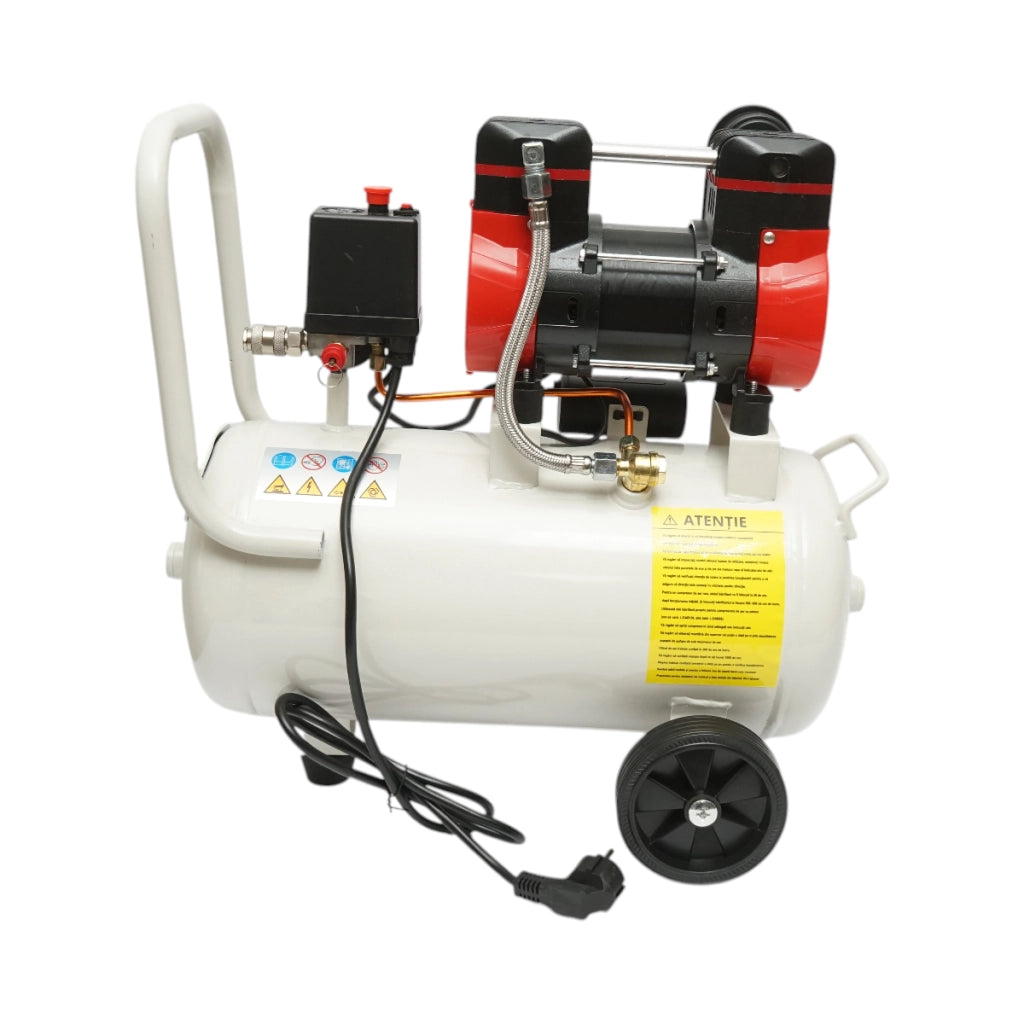 Compressore d'aria da 24 litri, motore a 2 cilindri da 1 kW/1,3 CV, pressione massima 8 bar, volume di aspirazione aria 130 l/min Breckner Germany