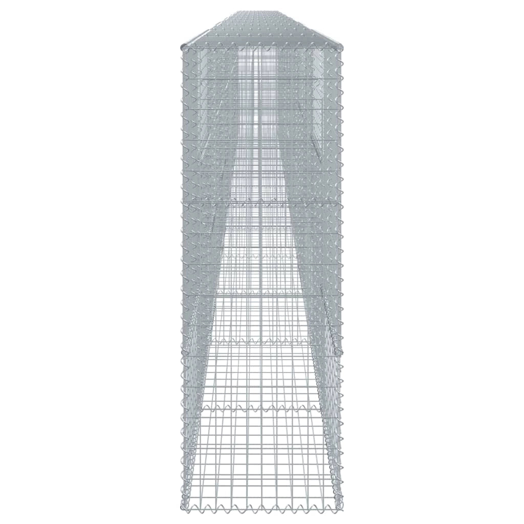 Gabbione recinto a gabbia muro di contenimento con coperchio 1200 x 50 x 150 cm ferro zincato argento 02_0040135
