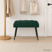 Panchina con bottoni imbottiti Verde Scuro 60 x 40 x 45 cm 42038545
