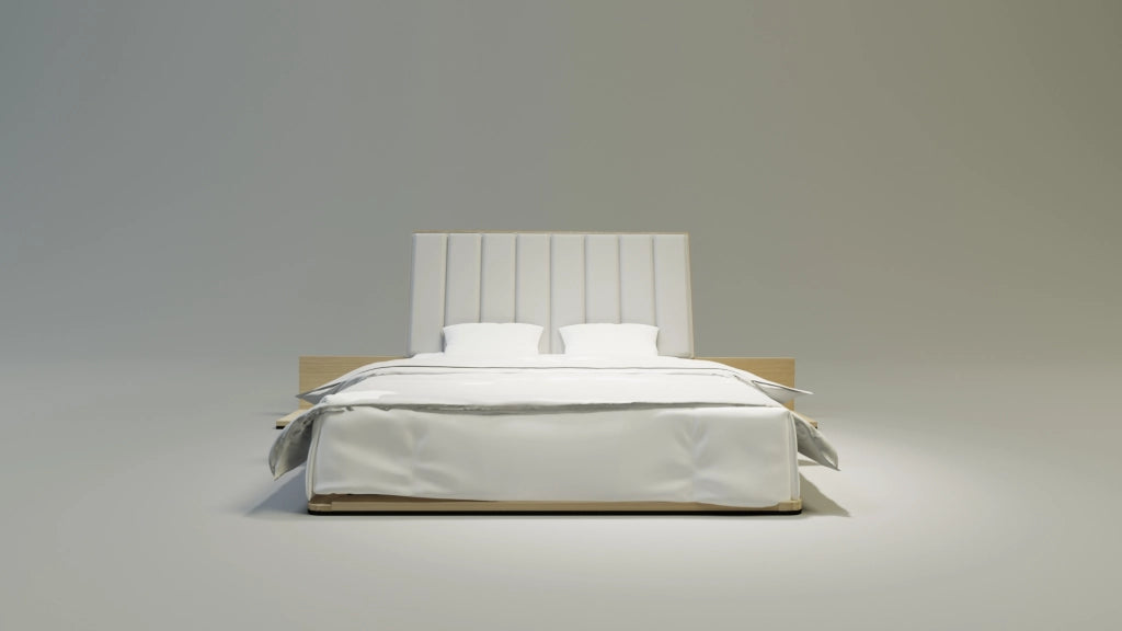 LETTO IMBOTTITO KREON TWO 140x200 SOLIK OAK NATURALE
