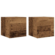 Mobili Porta TV a Parete 2pz | Armadietto TV | Mobile Porta TV Legno Antico 30,5x30x30 cm