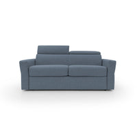 Avalon Divano letto con materasso H18 180 cm (mat. 120x197 cm) blu