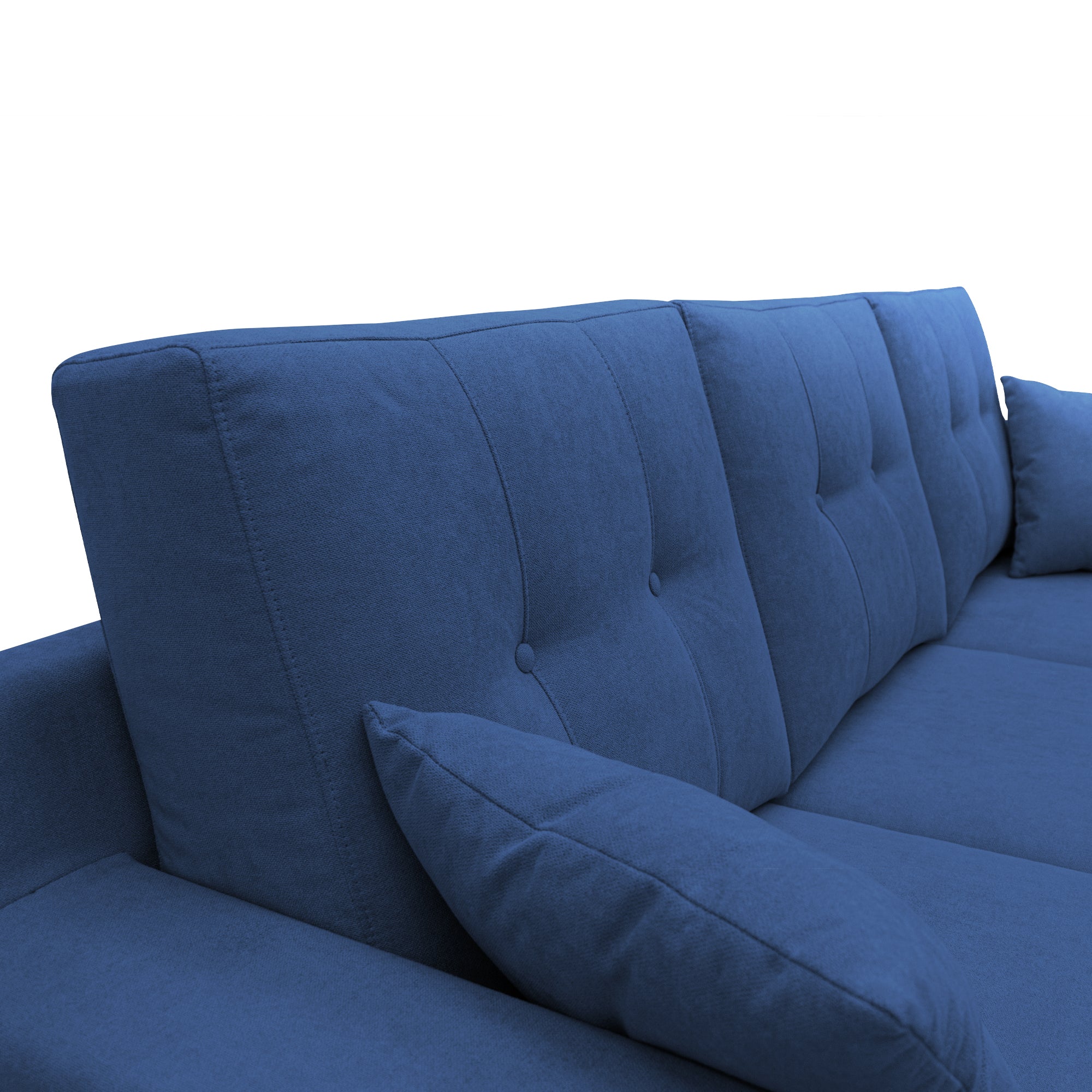 Danish Divano angolare REVERSIBILE in tessuto morbido impermeabile T02 237 cm blu