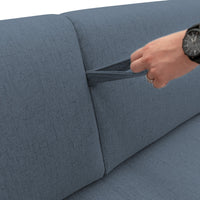 Duna Divano letto matrimoniale con materasso 20 cm in tessuto impermeabile T03 215 cm (mat. 160x197) blu