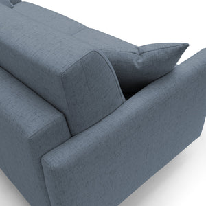 Edgar Divano letto matrimoniale in tessuto felis impermeabile T03 160 cm (mat. 120x197) blu