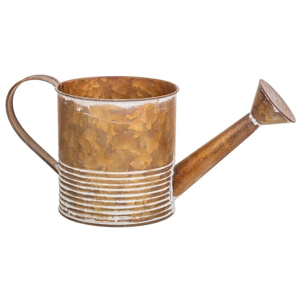 Annaffiatoio in metallo dorato 32x12x12,5/14h