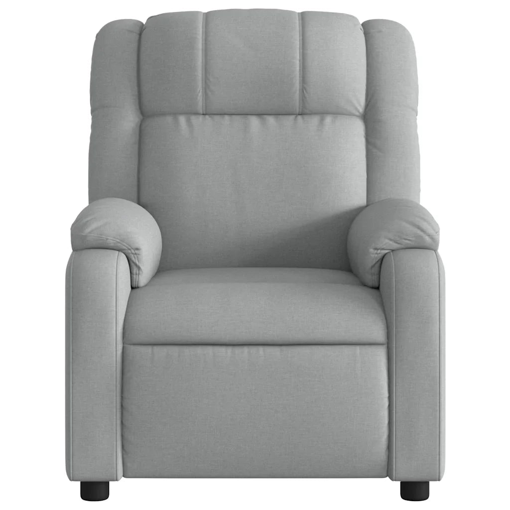 Divano Sedia-Poltrona Reclinabile in Tessuto Grigio Chiaro 742224