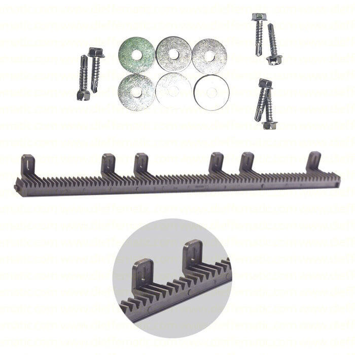 1 METRO DI CREMAGLIERA NYLON 30X20 COMPATIBILE CON FAAC PER CANCELLO SCORREVOLE