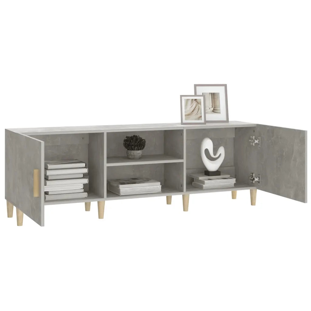 Mobile Porta TV Grigio Cemento 150x30x50cm in Legno Multistrato 812622