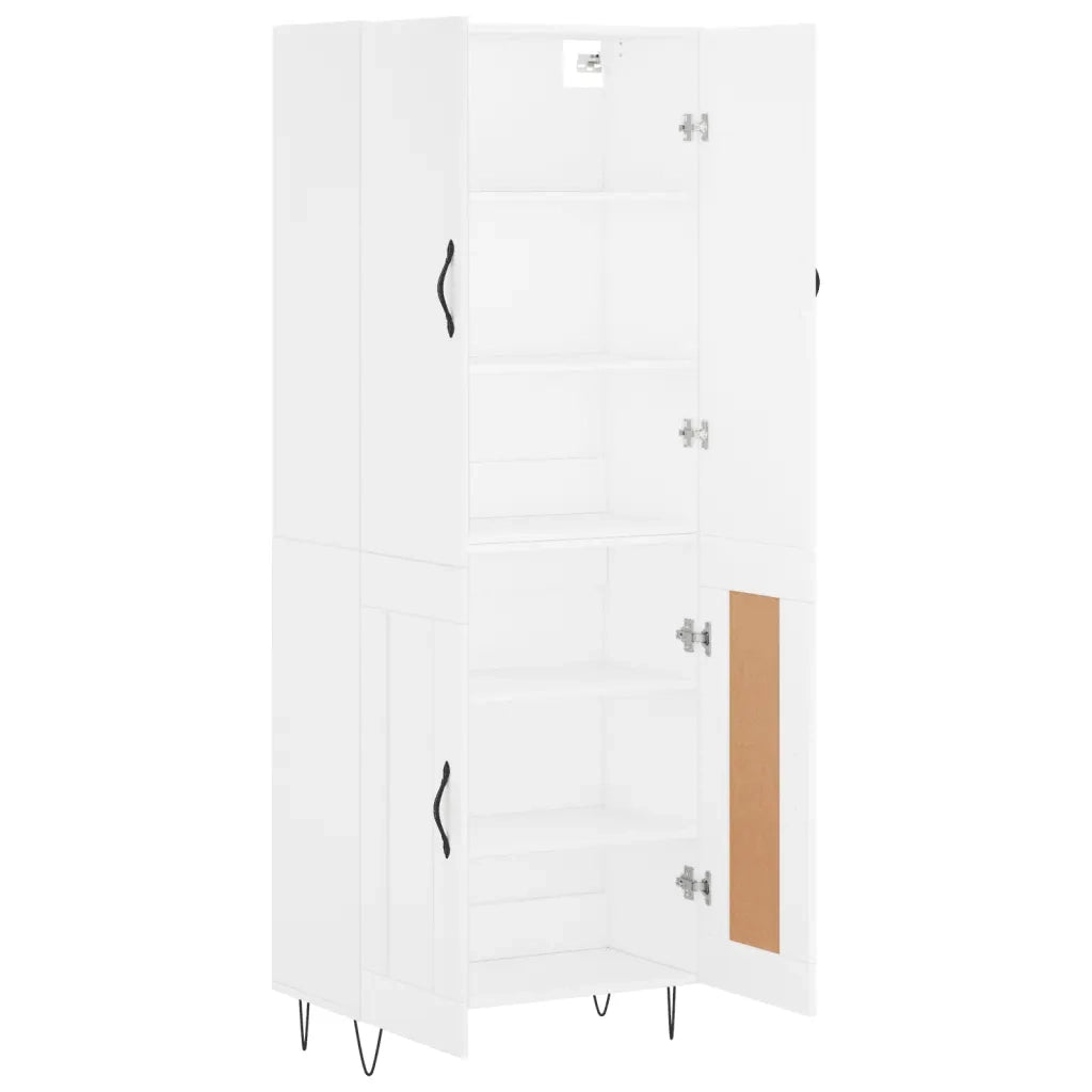 Credenza Bianca 69,5x34x180 cm in Legno Multistrato 3198073