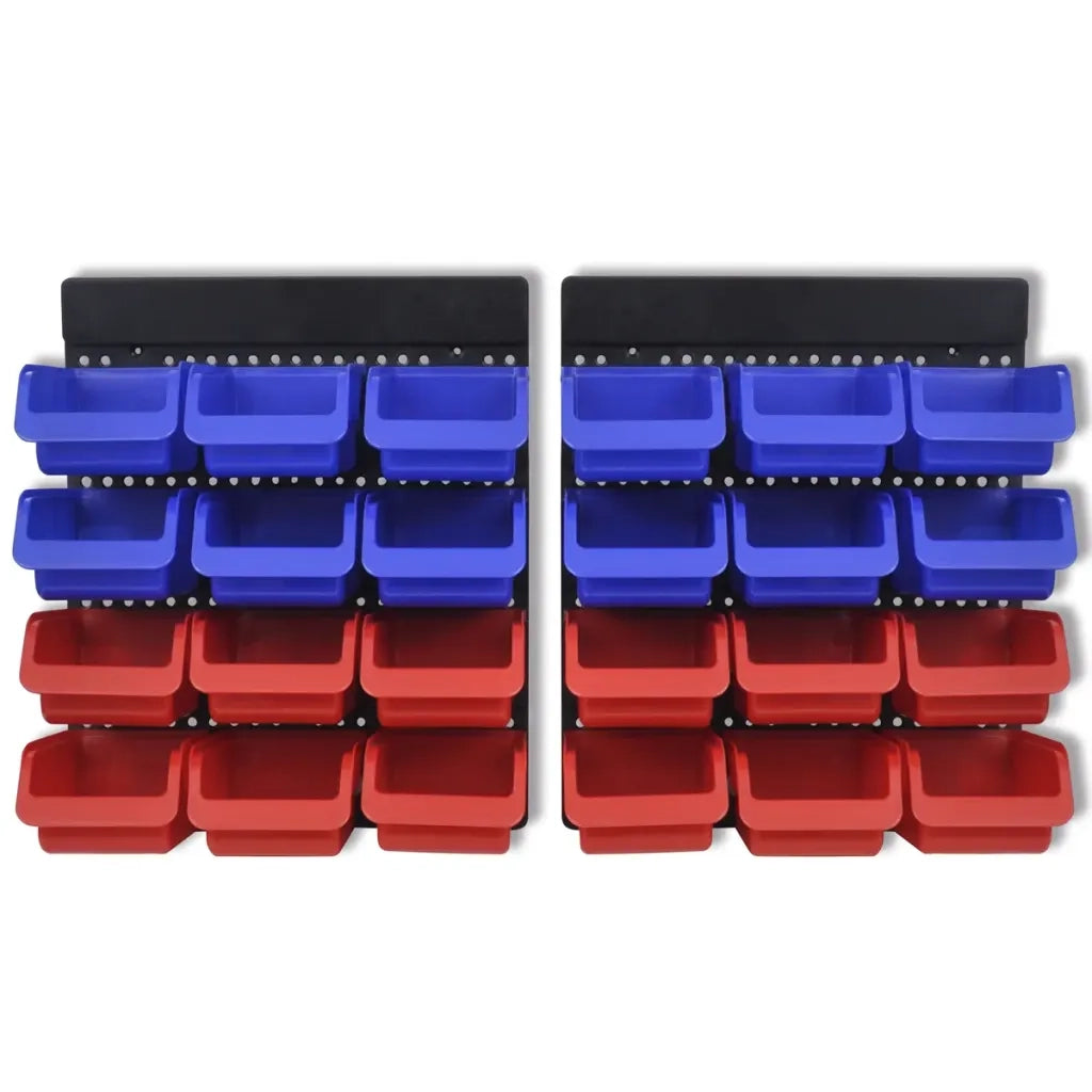 Pannelli Porta Attrezzi da Parete 2 pz Blu e Rosso 141401