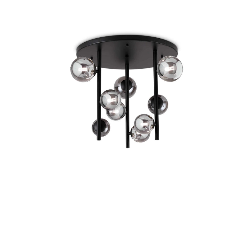 Lampada Da Soffitto Perlage Pl9 Fume' Ideal-Lux