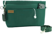 Organizzatore Tas per Tote con Cinturino Regolabile, Tasini Insettabili Idrorepellenti in Nylon (Verde, L)