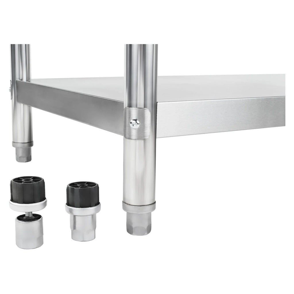 Scaffale professionale da cucina in acciaio inox 4 ripiani 120 x 48 cm max 600 kg 3614119