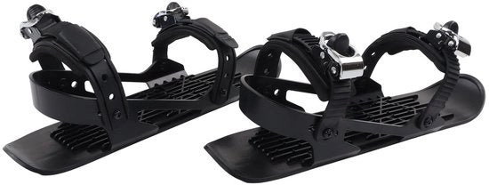 Sci da Discesa Portatile - Fissaggio Adattabile - Cinghia in Nylon Durevole - Acciaio Inossidabile - Sport Invernale - Sicuro da Utilizzare - Mini Sci