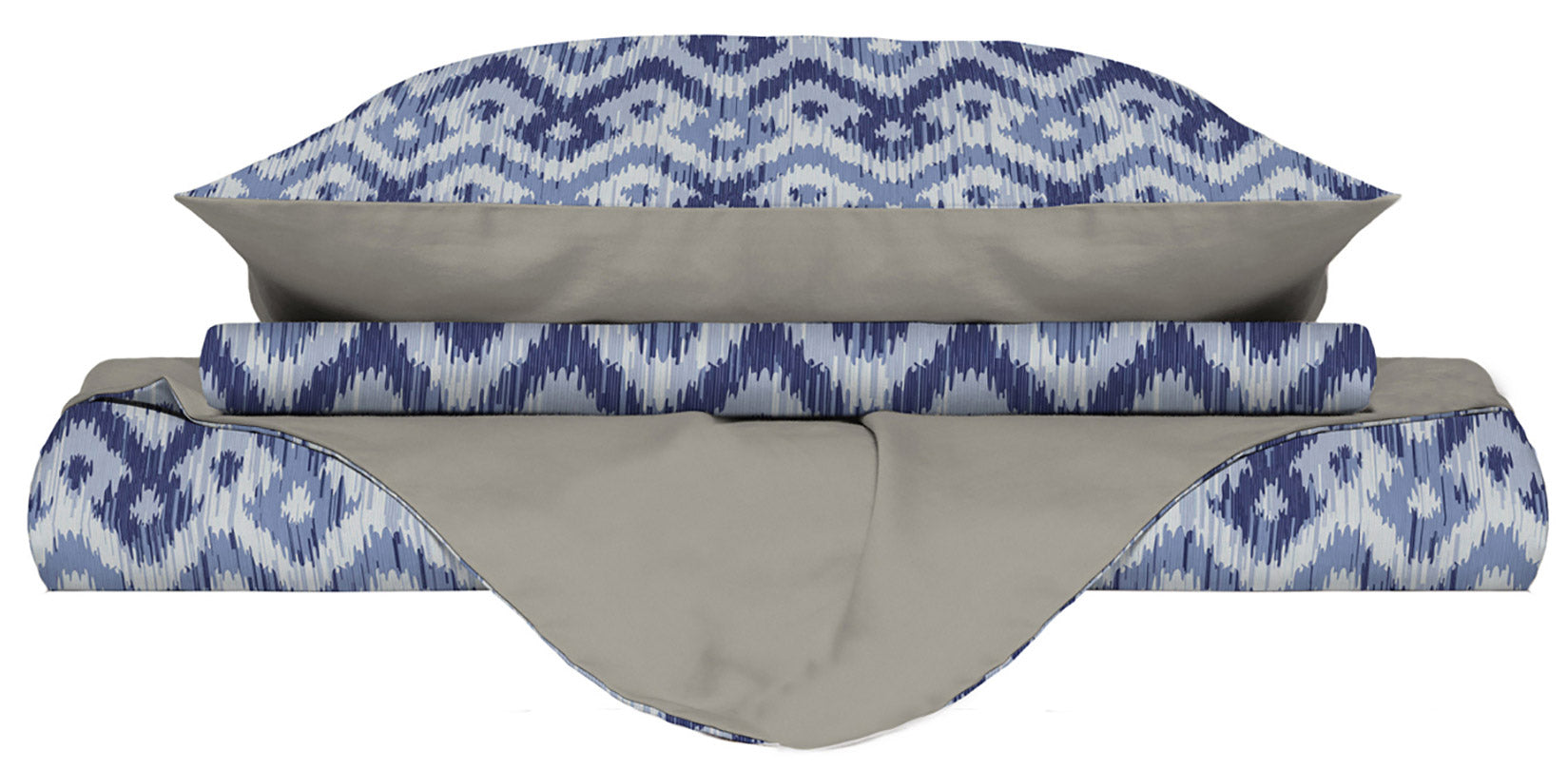 Copripiumino 1 Piazza e Mezzo con Stampa sul Sacco e Federe Doubleface Rombi