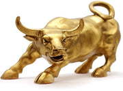 Decorazione per la casa, stier in oro e rame, rappresenta la fortuna nella vita, ricchezza, stier in bronzo COW01