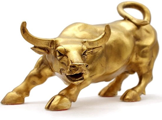 Decorazione per la casa, stier in oro e rame, rappresenta la fortuna nella vita, ricchezza, stier in bronzo COW01