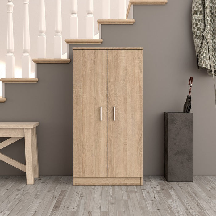 Armadio portascarpe rovere a 2 ante 55x36
