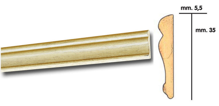 cornice per parati 5,5x35 barocco 200 cm rovere cod:ferx.37068