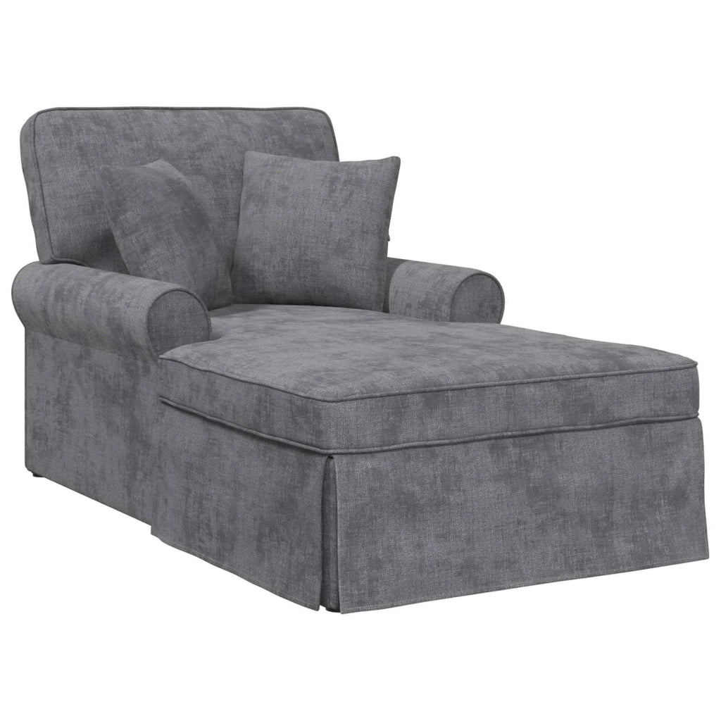 Chaise Longe con Gonna Grigio Scuro 157 x 91 x 91 cm ARES 42022958