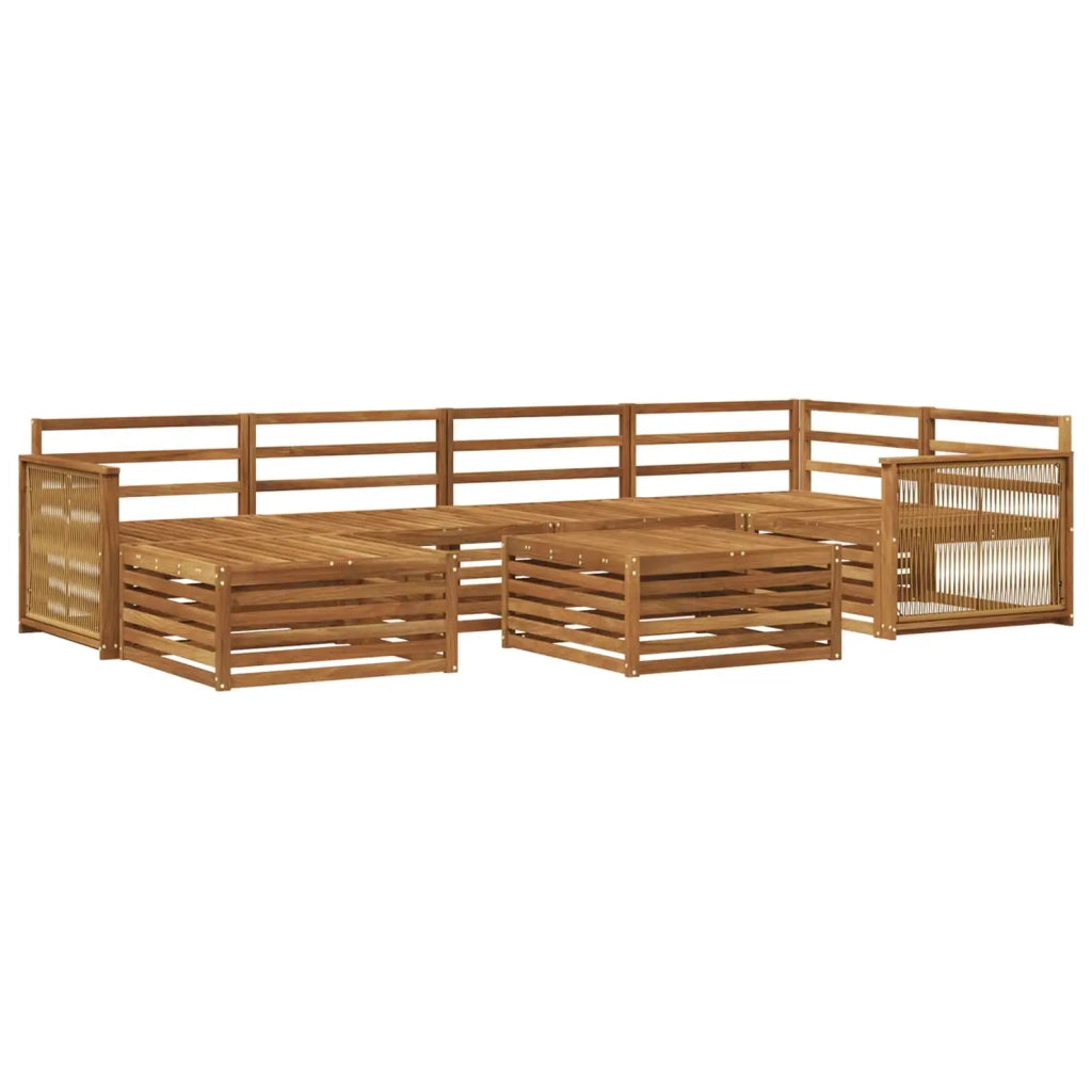 Set di divani da esterno 7 pcs Naturale 3383597