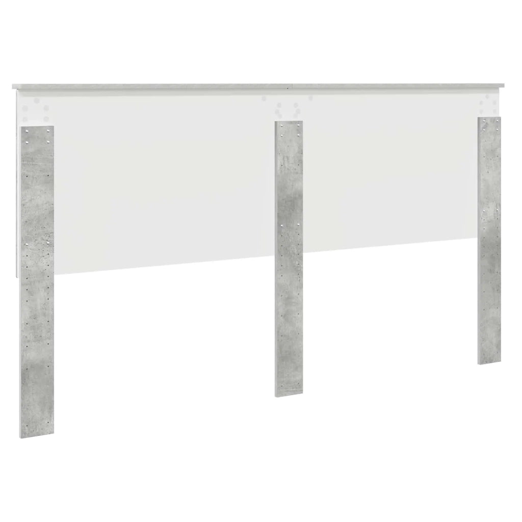Testiera con testiera Grigio cemento 180 cm Legno multistrato 887729