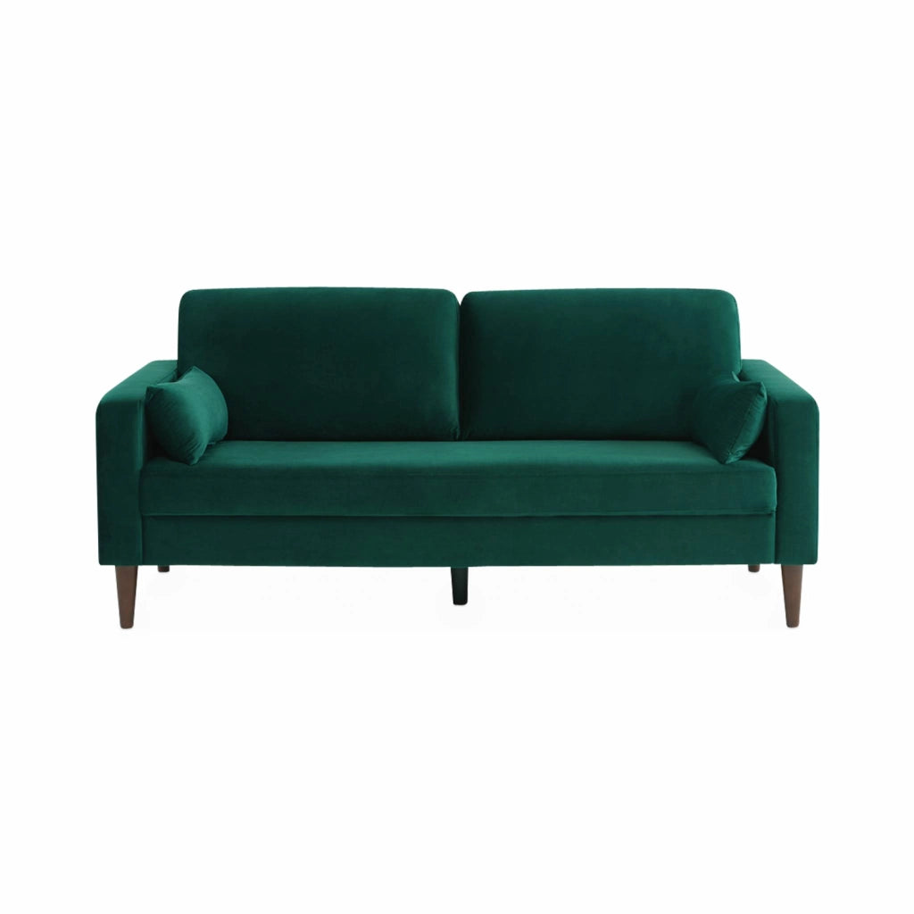 Divano in velluto, 3 posti, verde inglese