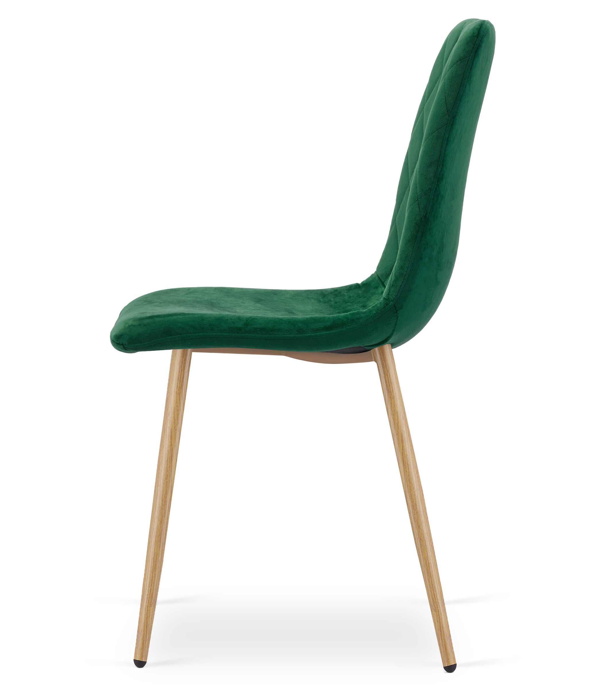 Sedia VALORA TURIN - Imbottita in velluto verde scuro x 3