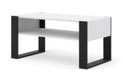 MOBILE TAVOLINO DA CAFFE'  PIANO PC 2 PIANI BIANCO OPACO 100x53.20x47.50cm MONDI