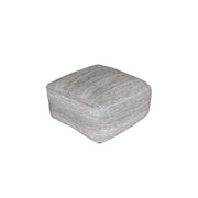 Pouf Phoenix in Lana e Cotone Intrecciato Grigio
