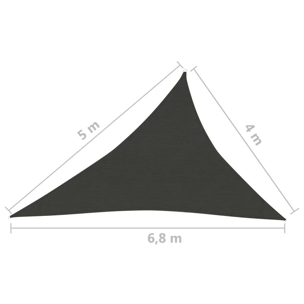 Vela ombreggiante/ombrellone 160 g/m² HDPE 4 x 5 x 6,8 m nero 02_0009215