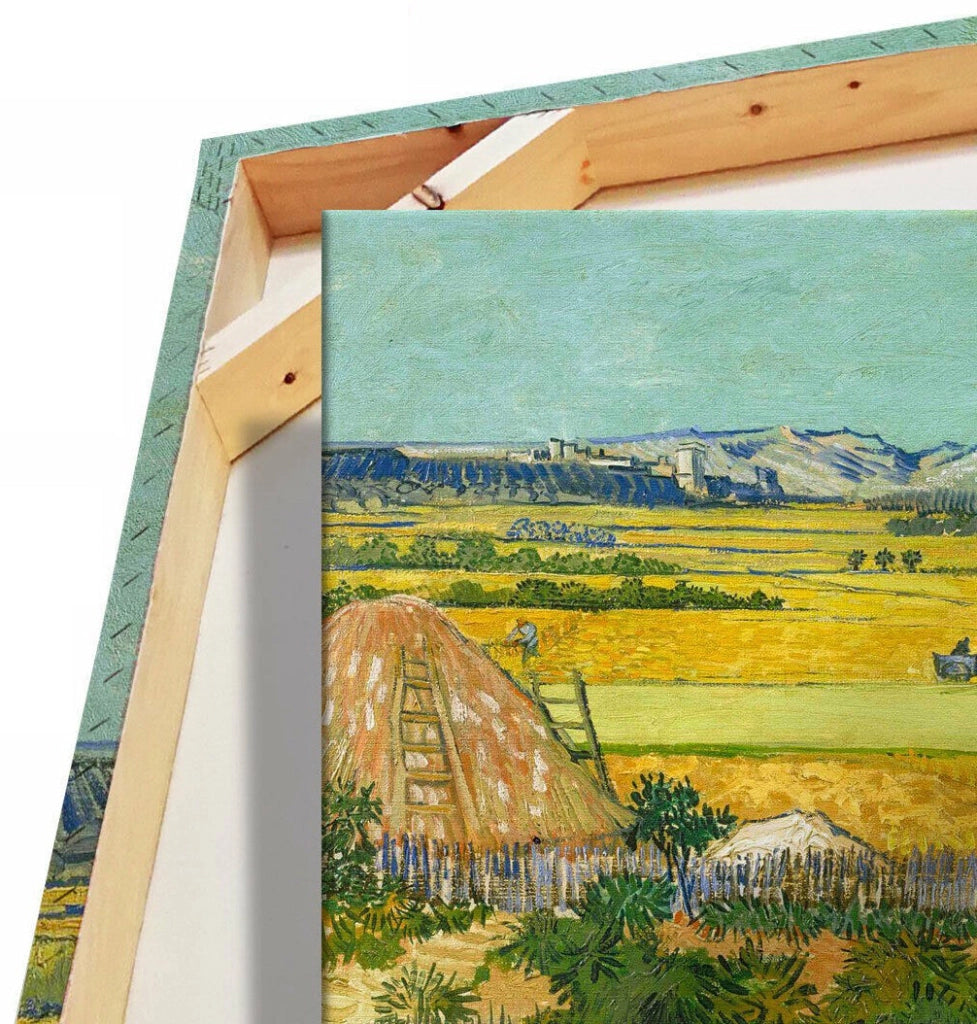 Quadro Canvas su telaio in legno Paesaggio con Carro Blu - Van Gogh Misura: 100x70 cm