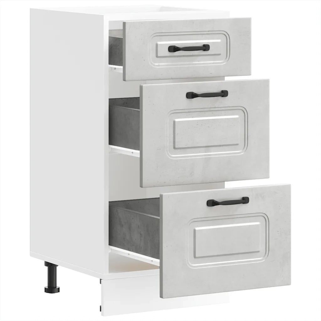 vidaXL Base da Cucina Kalmar Grigio Cemento in Legno Multistrato