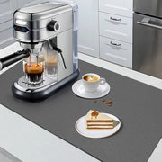 Matrice di assorbimento per caffè (60 x 40 cm, grigio scuro), matrice di assorbimento/matrice di asciugatura/matrice di assorbimento/matrice antiscivolo per cucina, lavello e bagno