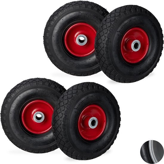 Quattro assi di sterzo 3.00-4 - sterzo aereodinamico - 360x85 mm cerchione di scorta