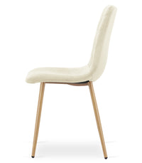 VALORA TURIN Sedia in velluto - Beige chiaro x 3