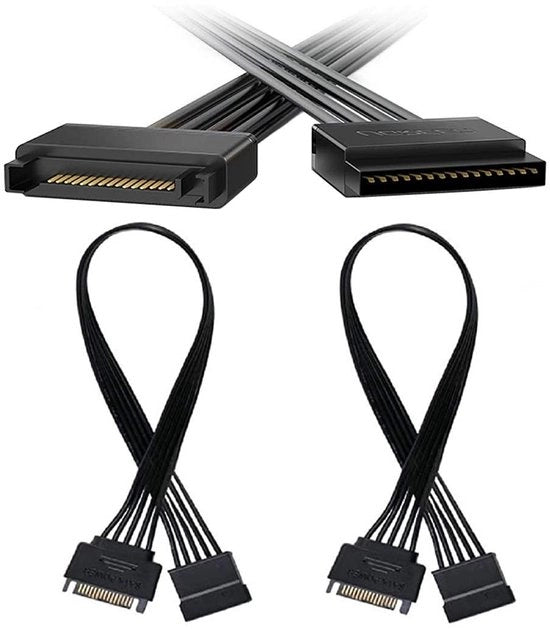 Cavo di alimentazione SATA estendibile da 30 cm per HDD SSD, dischi ottici, lettori DVD, bruciatori DVD, schede PCI