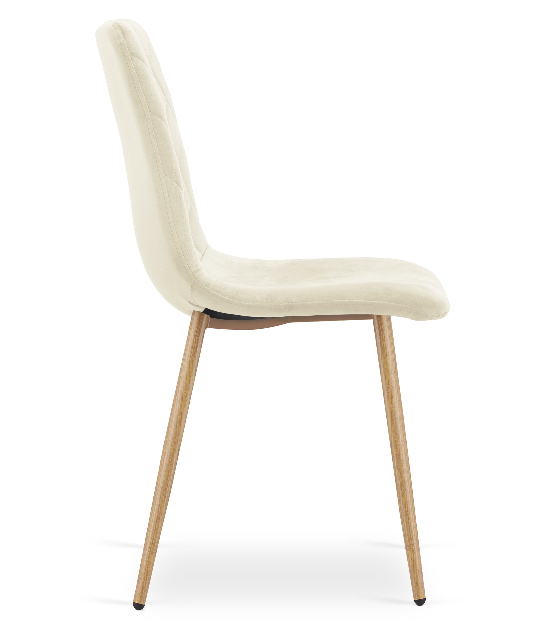 VALORA TURIN Sedia in velluto - Beige chiaro x 3