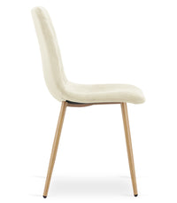 VALORA TURIN Sedia in velluto - Beige chiaro x 3