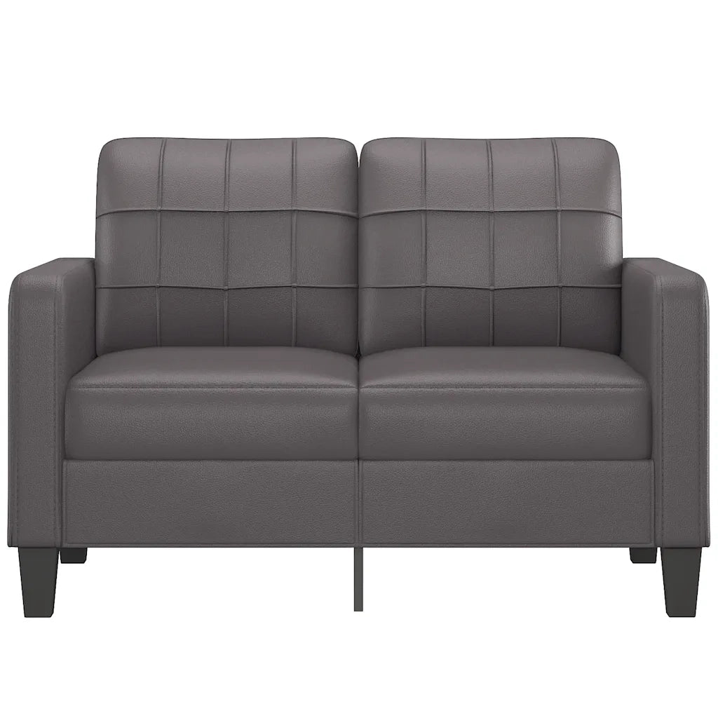 Divano a 2 Posti-Sofa 2 Posti Grigio 120 cm in Similpelle 612198