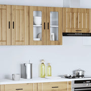 vidaXL Pensile da Cucina con Porta in Vetro Porto Rovere Artigianale