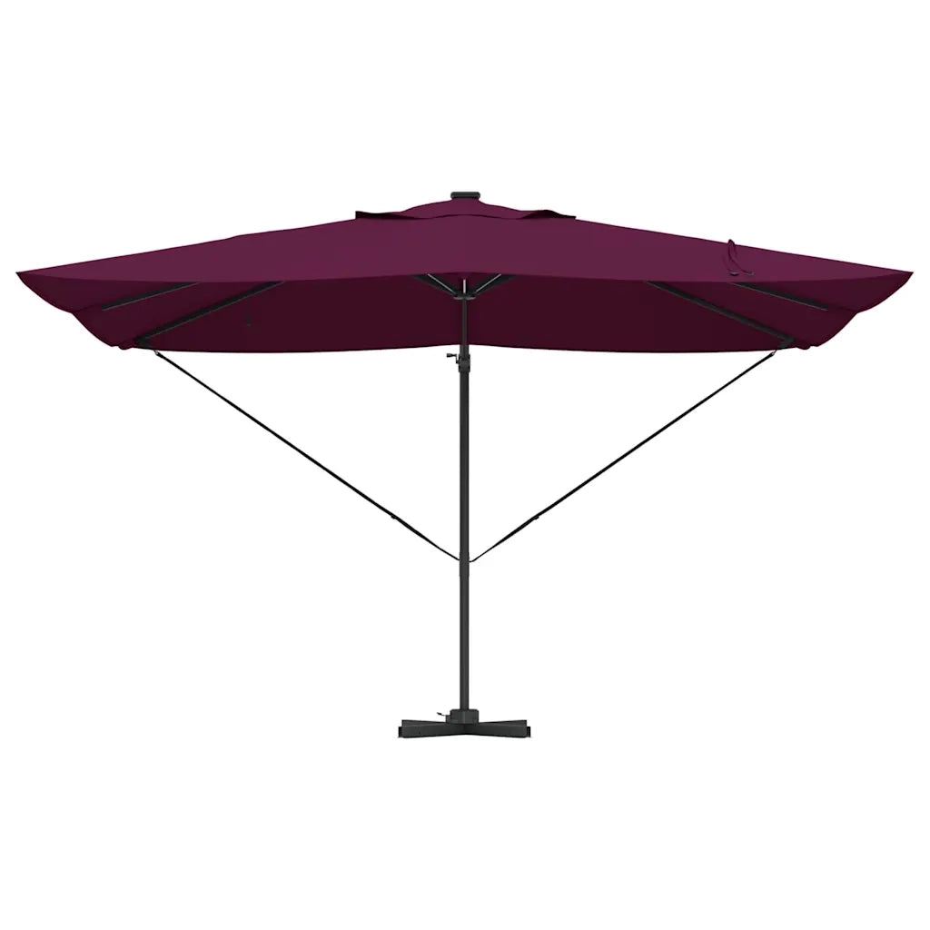 Ombrellone con blocco Rosso Bordeaux 352 x 251 x 265 cm 42003333