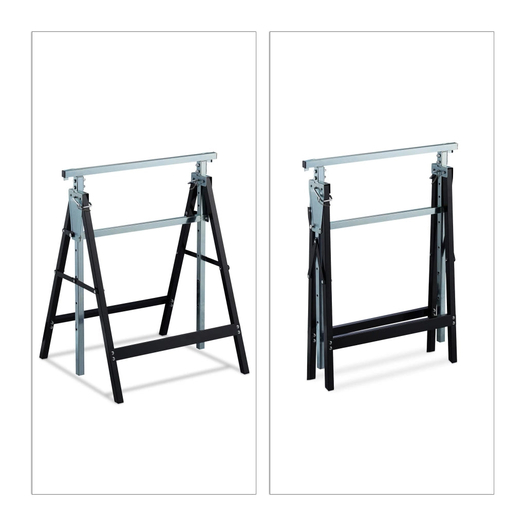 Set di 2 cavalletti telescopici in acciaio portata 200 kg 13_0002898