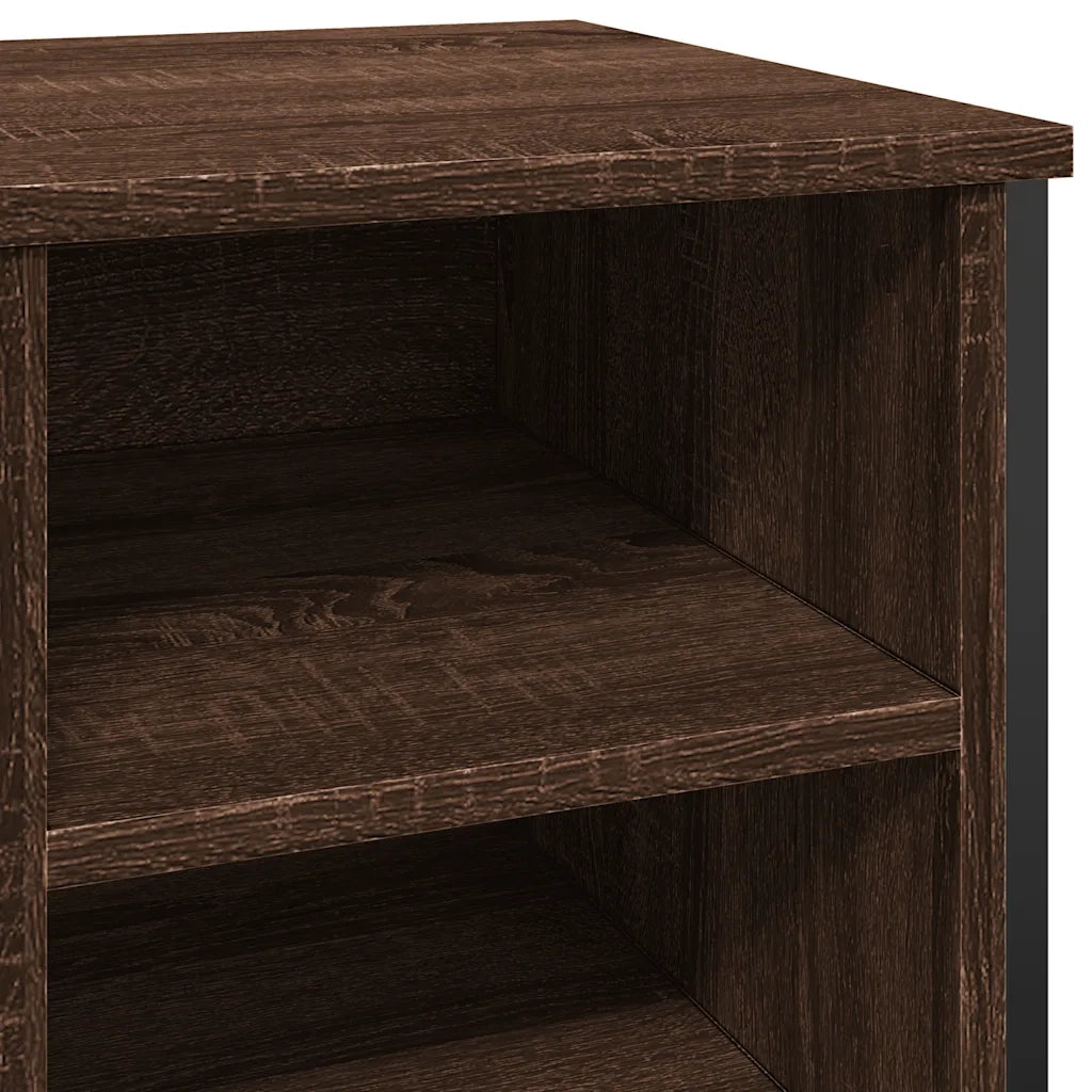 Scarpiera-Scaffale per scarpe Rovere Marrone 90x38x61,5 cm in Truciolato